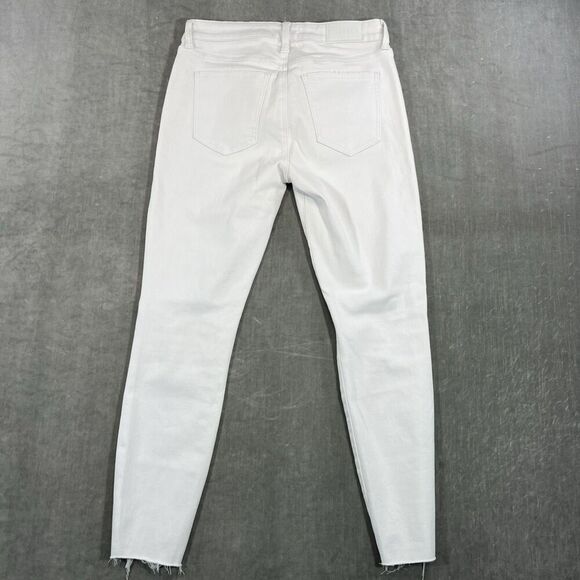 Pistola Womens Size 27 White Denim Distressed High Rise Straight Leg Jeans‎ - Picture 6 of 8
